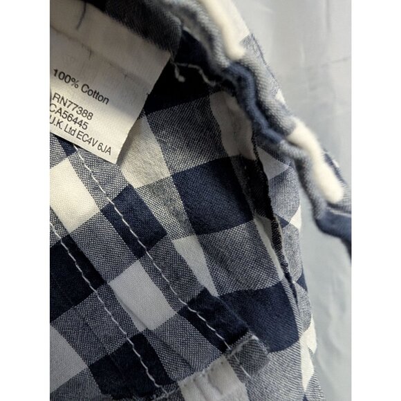 J. Crew Womens Blue White Gingham Plaid Check Button Up Shirt Size XS - Picture 6 of 6